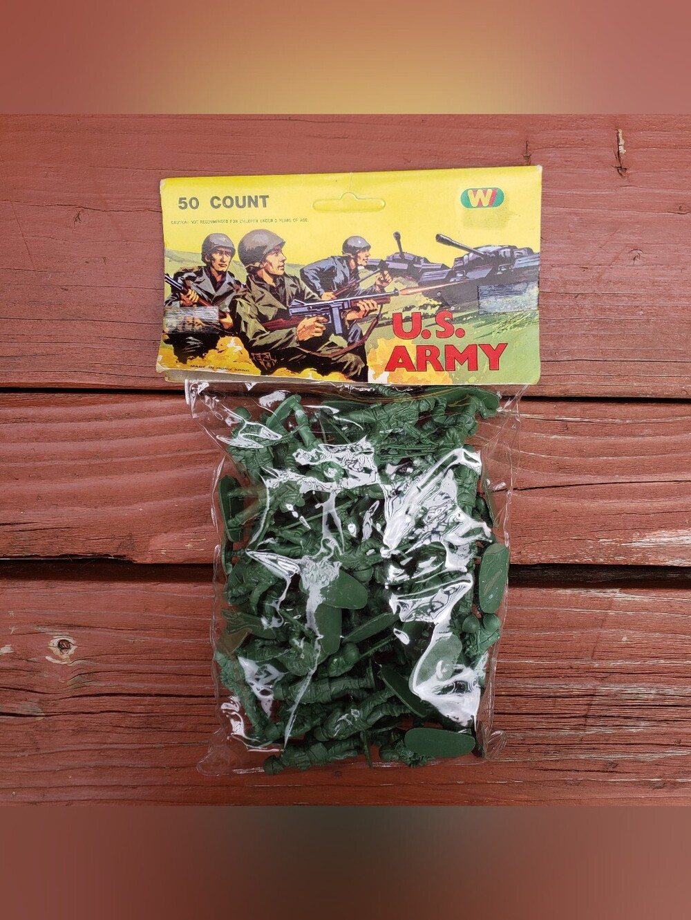 Vintage U.S. ARMY Green Army Men [50 Count] Made In Hong Kong With Imperfection